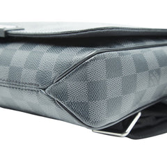 ルイ ヴィトン ダミエ グラフィット ディストリクトPM 斜め掛け ショルダーバッグ N41260 グレー PVC レザー メンズ LOUIS VUITTON 【中古】