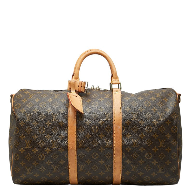 ルイ ヴィトン モノグラム キーポル50 ボストンバッグ M41426 ブラウン PVC レザー レディース LOUIS VUITTON 【中古】