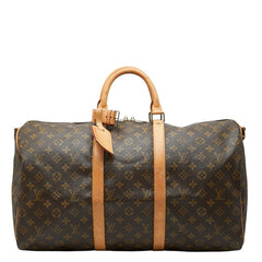 ルイ ヴィトン モノグラム キーポル50 ボストンバッグ M41426 ブラウン PVC レザー レディース LOUIS VUITTON 【中古】