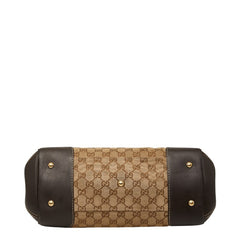 グッチ GGキャンバス リボン メイフェア ハンドバッグ トートバッグ 257063 ベージュ レザー キャンバス レディース GUCCI 【中古】
