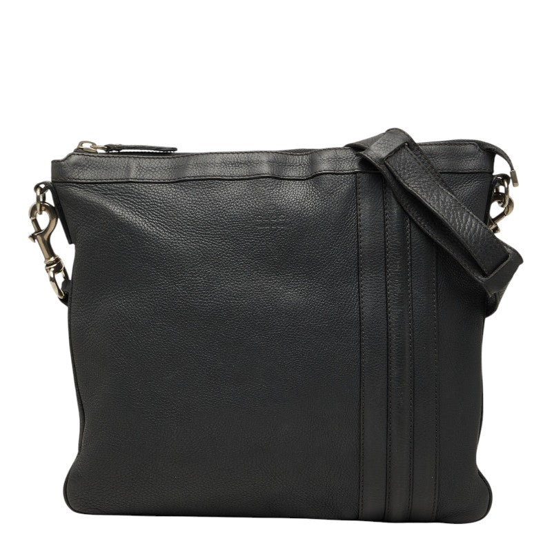 グッチ 斜め掛け ショルダーバッグ 233329 グレー レザー レディース GUCCI 【中古】