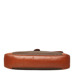 セリーヌ マカダム ハンドバッグ ショルダーバッグ ビジネスバッグ 2WAY ブラウン PVC レザー レディース CELINE 【中古】