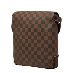 ルイ ヴィトン ダミエ ブルックリンPM 斜め掛け ショルダーバッグ N51210 ブラウン PVC レザー レディース LOUIS VUITTON 【中古】