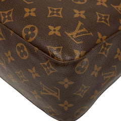 ルイ ヴィトン モノグラム ルーピングGM ショルダーバッグ ハンドバッグ M51145 ブラウン PVC レザー レディース LOUIS VUITTON 【中古】