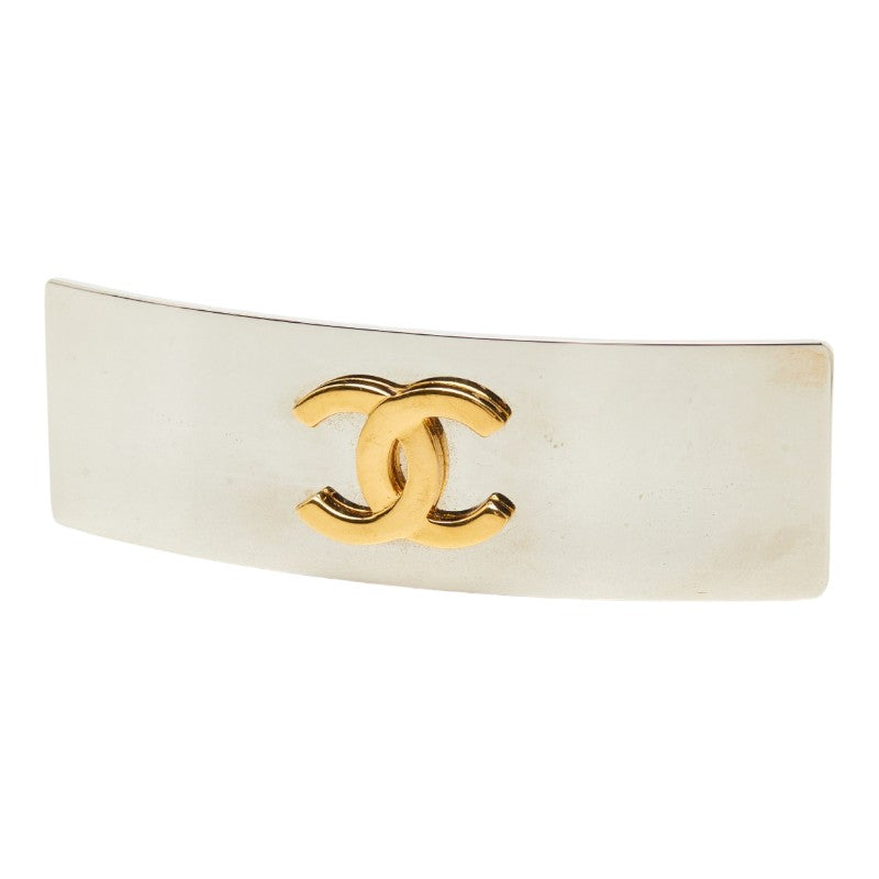 シャネル ココマーク バレッタ ヘアアクセサリー シルバー ゴールド メタル メッキ レディース CHANEL 【中古】