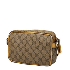 グッチ GGスプリーム 斜め掛け ショルダーバッグ 201447 ベージュ PVC レザー レディース GUCCI 【中古】