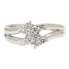 Pt900 プラチナ ダイヤ0.31ct リング 指輪 レディース 9.5号 【中古】