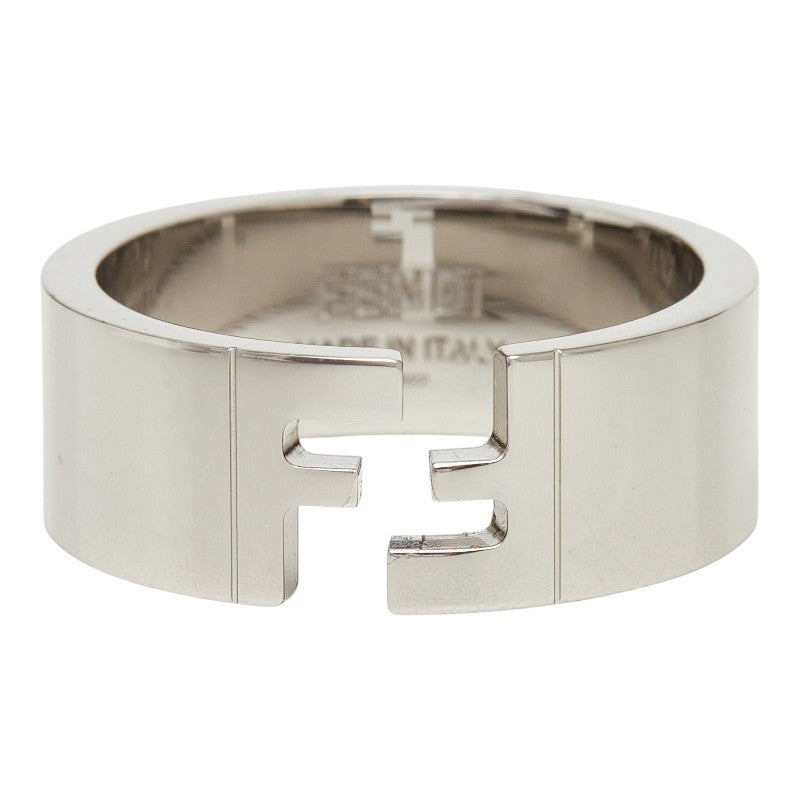 フェンディ FFリング リング 指輪 #L シルバー メタル レディース FENDI 【中古】