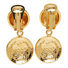 セリーヌ ヴィンテージ トリオンフ マカダム イヤリング ゴールド メッキ レディース CELINE 【中古】