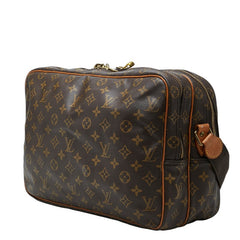 ルイ ヴィトン モノグラム リポーターGM 斜め掛け ショルダーバッグ M45252 ブラウン PVC レザー レディース LOUIS VUITTON 【中古】