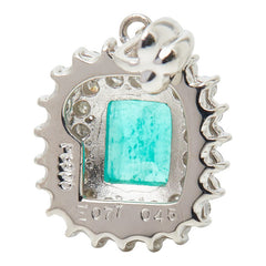 Pt900 プラチナ エメラルド0.77ct ダイヤ0.45ct ペンダントトップ ネックレス レディース 【中古】
