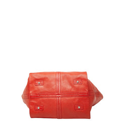シャネル ココマーク カメリア チェーン トートバッグ ショルダーバッグ レッド キャビアスキン レディース CHANEL 【中古】