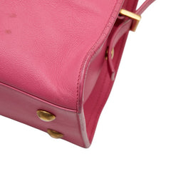 サンローラン Yライン プチカバス ハンドバッグ ショルダーバッグ 2WAY 311210 ピンク レザー レディース SAINT LAURENT 【中古】