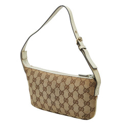 グッチ GGキャンバス ハンドバッグ ワンショルダーバッグ 190393 ベージュ キャンバス レザー レディース GUCCI 【中古】