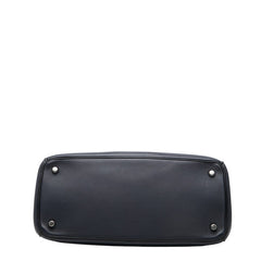 ディオール ビー ディオール ハンドバッグ ショルダーバッグ 2WAY ネイビー シルバー レザー レディース Dior 【中古】