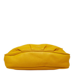 フェンディ FFロゴ 斜め掛け チェーン ショルダーバッグ 8M0276 イエロー レザー レディース FENDI 【中古】