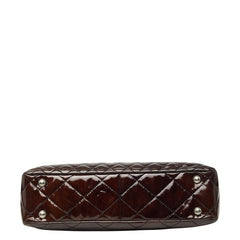 シャネル マトラッセ 2.55 チェーン トートバッグ ショルダーバッグ ブラウン パテントレザー レディース CHANEL 【中古】