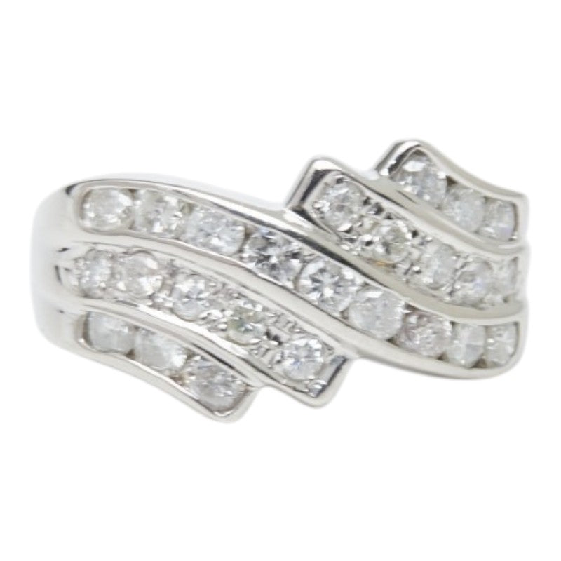Pt850 プラチナ ダイヤ1.09ct リング 指輪 レディース 15.5号 【中古】