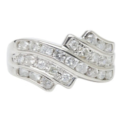 Pt850 プラチナ ダイヤ1.09ct リング 指輪 レディース 15.5号 【中古】