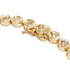 K18YG イエローゴールド ダイヤ1.00ct テニスブレスレット ブレスレット レディース 【中古】