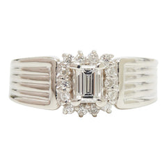 Pt900 プラチナ ダイヤ0.305ct ダイヤ0.18ct リング 指輪 レディース 11号 【中古】