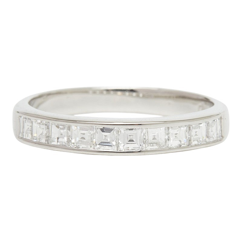 Pt900 プラチナ ダイヤ0.68ct ハーフエタニティリング リング 指輪 レディース 12.5号 【中古】