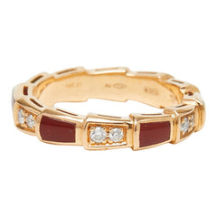 ブルガリ セルペンティ ヴァイパー リング 指輪 #50 K18PG ピンクゴールド Au750刻印 レディース BVLGARI 【中古】