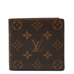 ルイ ヴィトン モノグラム ポルトフォイユ マルコ 二つ折り財布 M61675 ブラウン PVC レザー レディース LOUIS VUITTON 【中古】