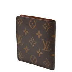 ルイ ヴィトン モノグラム ポルトフォイユ マルコ 二つ折り財布 M61675 ブラウン PVC レザー レディース LOUIS VUITTON 【中古】