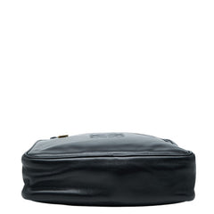 ロエベ アナグラム 斜め掛け ショルダーバッグ ブラック レザー レディース LOEWE 【中古】