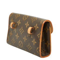 ルイ ヴィトン モノグラム ポシェット フロランティーヌ ポーチ M51855 ブラウン PVC レザー レディース LOUIS VUITTON 【中古】