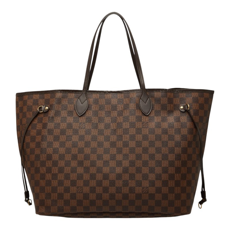 ルイ ヴィトン ダミエ ネヴァーフルGM トートバッグ ショルダーバッグ N51106 ブラウン PVC レザー レディース LOUIS VUITTON 【中古】