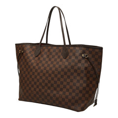 ルイ ヴィトン ダミエ ネヴァーフルGM トートバッグ ショルダーバッグ N51106 ブラウン PVC レザー レディース LOUIS VUITTON 【中古】