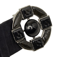 シャネル ベルト サイズ 80 32 ブラック スウェード カラーストーン レディース CHANEL 【中古】