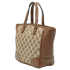グッチ GGキャンバス ハンドバッグ ショルダーバッグ 2WAY 449241 ブラウン ベージュ レザー キャンバス レディース GUCCI 【中古】