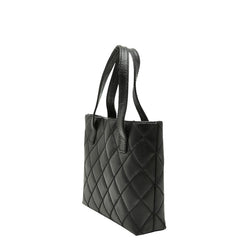 シャネル ココマーク ワイルドステッチ ハンドバッグ ブラック レザー レディース CHANEL 【中古】