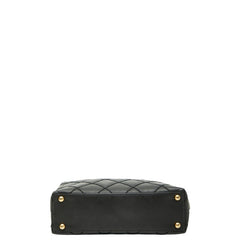 シャネル ココマーク ワイルドステッチ ハンドバッグ ブラック レザー レディース CHANEL 【中古】