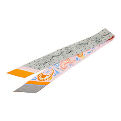 エルメス ツイリー GUEPARDS BANDANA ペイズリー柄 豹 パンテール スカーフ グレー ピンク シルク レディース HERMES 【中古】