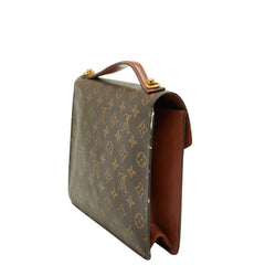 ルイ ヴィトン モノグラム モンソー ハンドバッグ ショルダーバッグ 2WAY M51185 ブラウン PVC レザー レディース LOUIS VUITTON 【中古】