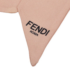 フェンディ フラワー ボタニカル柄 ラッピー スカーフ リボンスカーフ ブラック マルチカラー レディース FENDI 【中古】