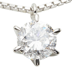 Pt900 プラチナ Pt850 プラチナ ダイヤ1.014ct ペンダント ネックレス レディース 【中古】