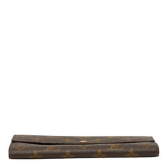 ルイ ヴィトン モノグラム ポシェット ポルトモネ クレディ 長財布 M61725 ブラウン PVC レザー レディース LOUIS VUITTON 【中古】