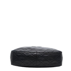 シャネル ココマーク マトラッセ フリンジ チェーン ショルダーバッグ ブラック ラムスキン レディース CHANEL 【中古】