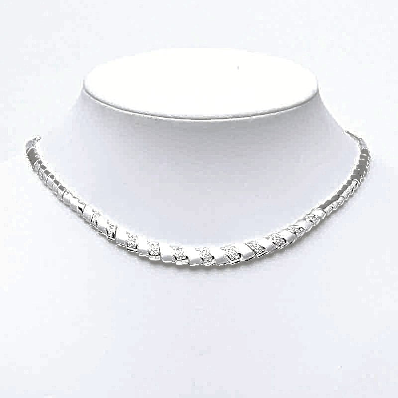 K18WG ホワイトゴールド ダイヤ0.54ct ネックレス レディース 【中古】