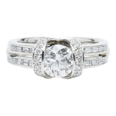 Pt900 プラチナ ダイヤ1.024ct ダイヤ0.59ct リング 指輪 レディース 10号 【中古】