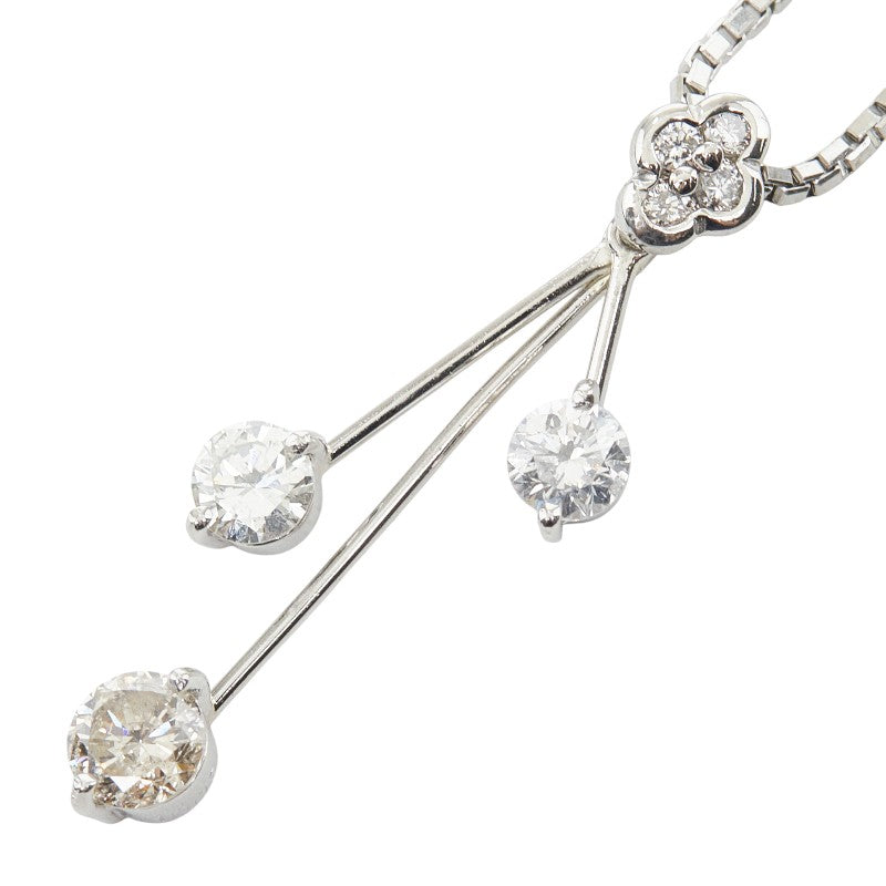 Pt850 プラチナ Pt900 プラチナ ダイヤ1.003ct ペンダント ネックレス レディース 【中古】