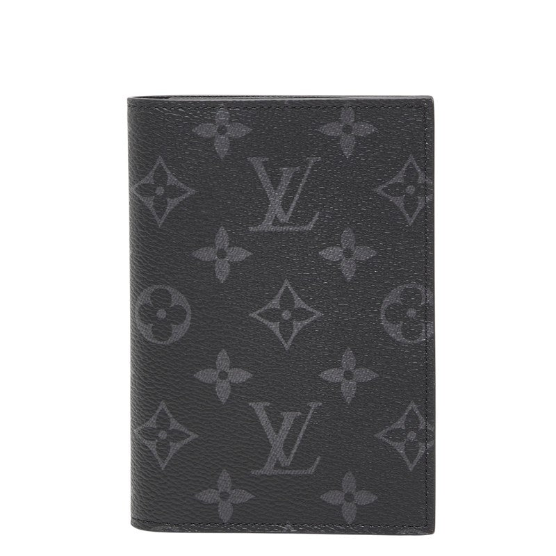 ルイ ヴィトン モノグラム エクリプス クーヴェルテュール パスポールNM パスポートケース M64501 ブラック PVC メンズ LOUIS VUITTON 【中古】