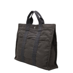 エルメス エールライン トートMM ハンドバッグ トートバッグ グレー キャンバス レディース HERMES 【中古】