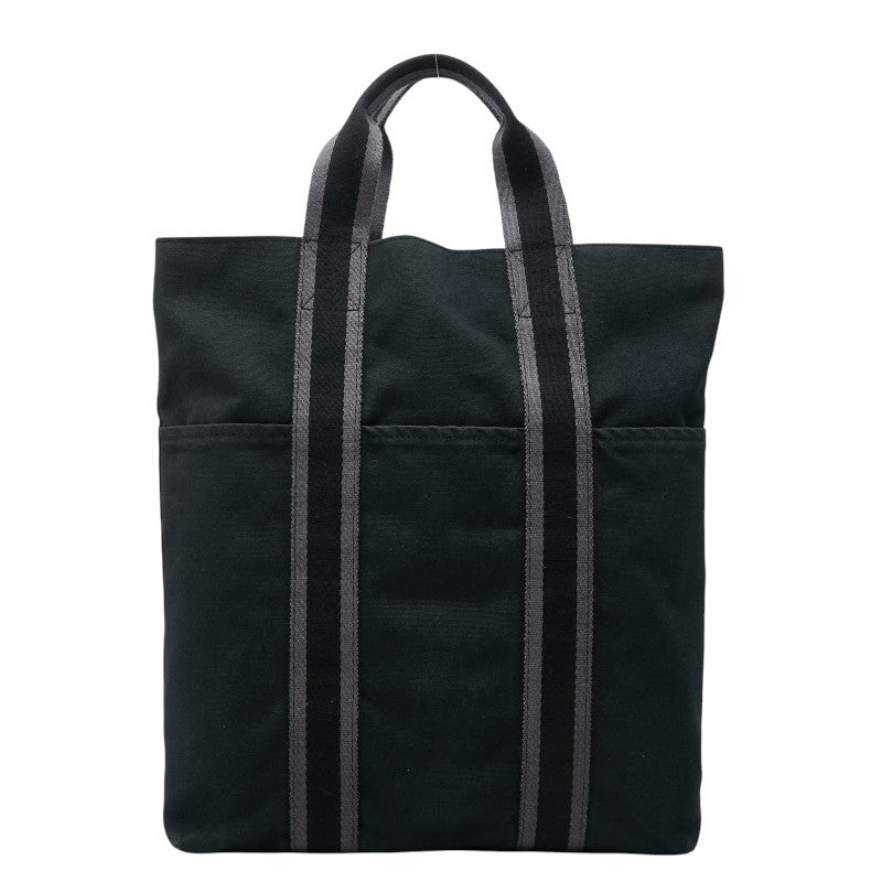 エルメス フールトゥ カバス トートバッグ ブラック コットンキャンバス レディース HERMES 【中古】