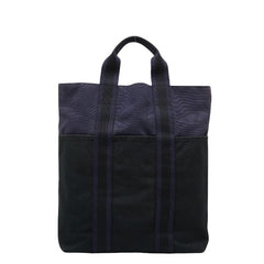 エルメス フールトゥ カバス トートバッグ ブラック ネイビー キャンバス レディース HERMES 【中古】